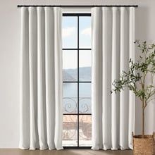 Ainslie Linen-Look Blockout Multi Header Curtains (Set of 2)